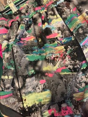 lululemon athletica Black Multicolor Brushstroke Athletic Shorts